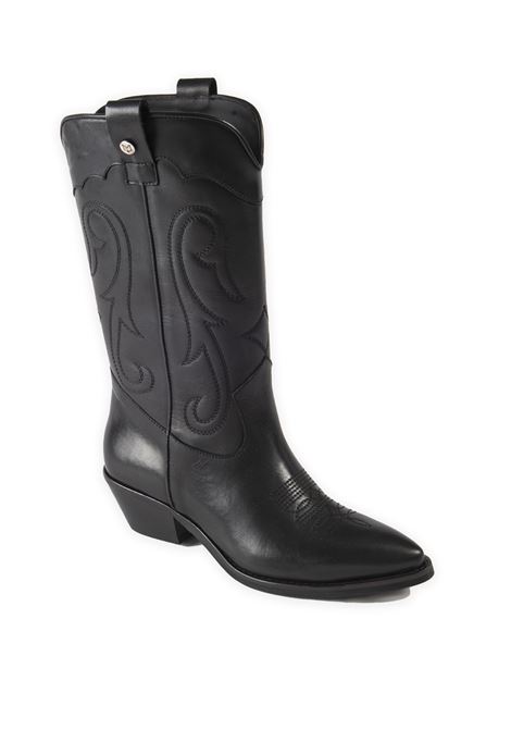 Black megan camperos boot GISEL MOIRE | MEGANVIT-NERO